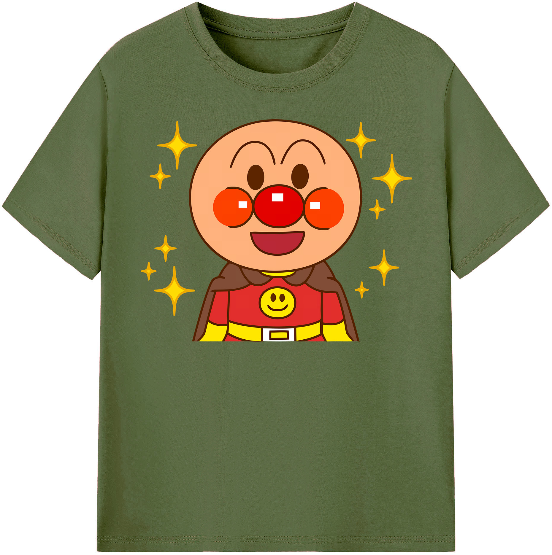 （画像用） アンパンマン Anpanman 綿100％半袖Tシャツ（フロントプリント）